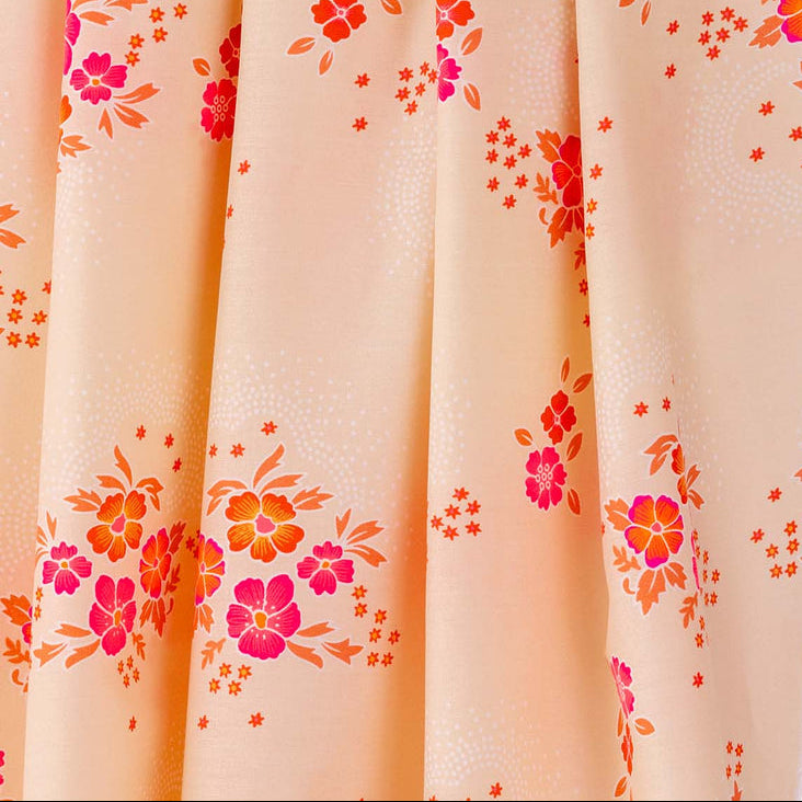 Petit Pan Folksy in Ecru cotton fabric by the yard